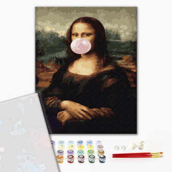 Картина по номерам Преміум картини - Мона Ліза з жуйкою