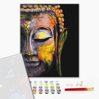 Картина по номерам Преміум картини - Разноцветный Будда