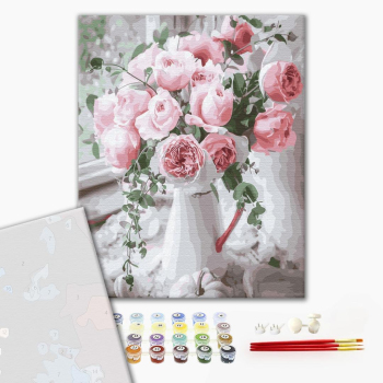 Картина по номерам Преміум картини - Букет нежных роз