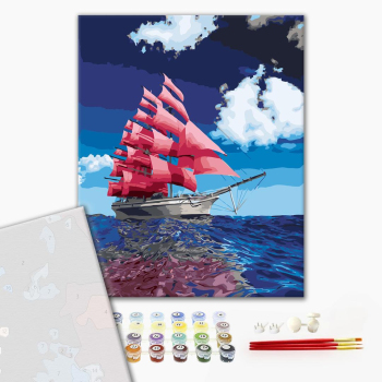 Картина по номерам Преміум картини - Пурпурові вітрила