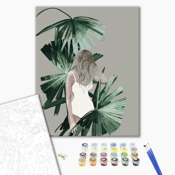 Картина по номерам Авторські колекції - Листя Багам