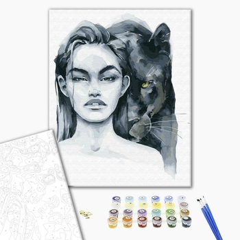 Картина по номерам Авторські колекції - Небезпечні улюбленці: пантера