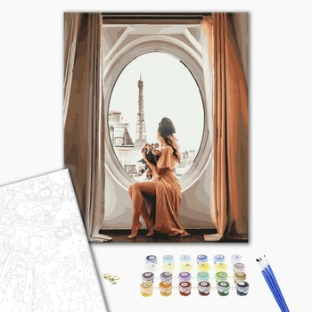 Картина по номерам Люди на картинах - Готель з виглядом на Париж