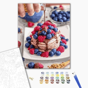 Картина по номерам Квіти - Панкейки