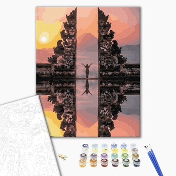 Картина по номерам Города - Храм Лемпуянг. Балі