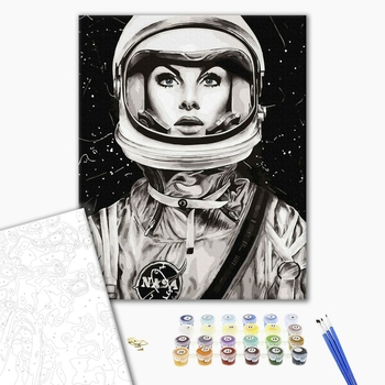 Картина по номерам Космос - Космонавтка НАСА