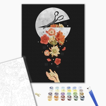 Картина по номерам Абстракції - Місячний арт