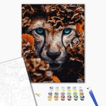 Картина по номерам Тварини, птахи та риби - Погляд лева