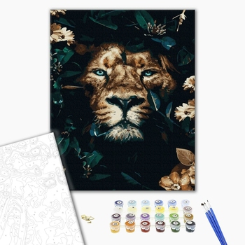 Картина по номерам Авторські колекції - Лев в листі
