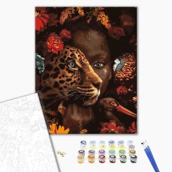 Картина по номерам Авторські колекції - Амазонка серед звірів
