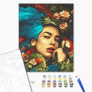 Картина по номерам Авторські колекції - Амазонка в пір'ї