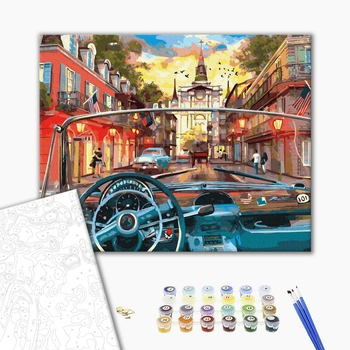 Картина по номерам Кораблі, автомобілі та літаки - За кермом