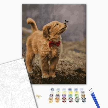 Картина по номерам Тварини, птахи та риби - Метелик на моєму носику