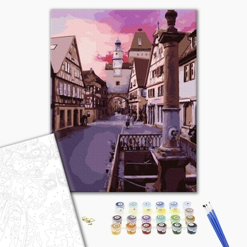 Картина по номерам Города - Місто на сході сонця