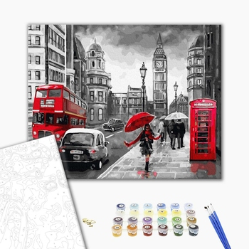 Картина по номерам Города - Дощовий Лондон