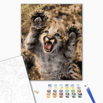 Картина по номерам Тварини, птахи та риби - Левеня