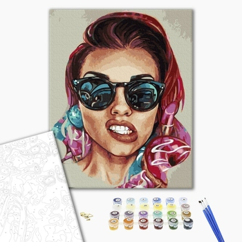 Картина по номерам Люди на картинах - Дівчина-бестія