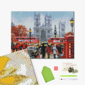 Алмазна мозаїка 40х50 - Дощовий Лондон