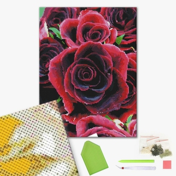 Алмазна мозаїка 40х50 - Червоні троянди