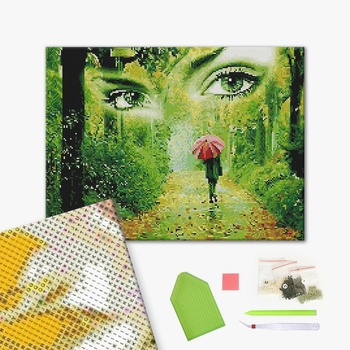 Алмазна мозаїка 40х50 - В дощовому парку