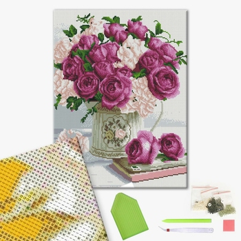 Алмазна мозаїка 40х50 - Букет троянд