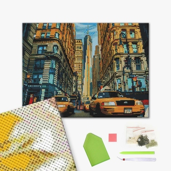 Алмазна мозаїка 40х50 - Таксі Нью-Йорка