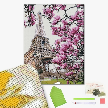 Алмазна мозаїка 40х50 - Цвітіння в Парижі