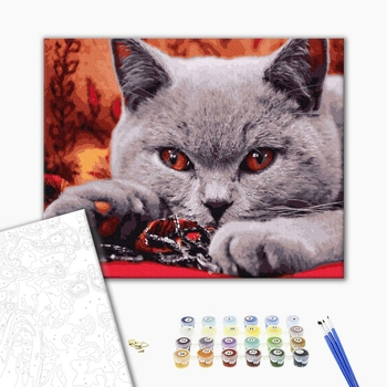 Картина по номерам Тварини, птахи та риби - Домашній хижак