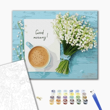 Картина по номерам Натюрморти - Ранковий букет конвалій