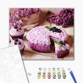 Картина по номерам Натюрморти - Чорничний пиріг