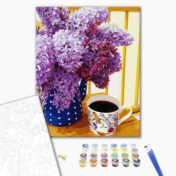 Картина по номерам Квіти - Бузкове кавування