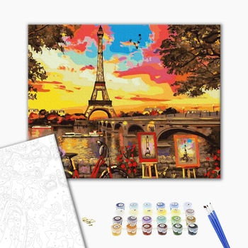 Картина по номерам Города - Мальовничий куточок в Парижі