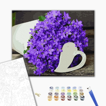 Картина по номерам Квіти - Букетик синіх пролісків