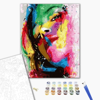 Картина по номерам Люди на картинах - Портрет жінки в фарбах