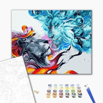 Картина по номерам Абстракції - Полум'я і лід