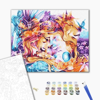 Картина по номерам Тварини, птахи та риби - Гармонія кохання