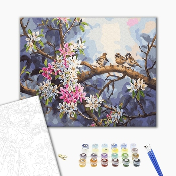 Картина по номерам Натюрморти - Весняні птахи