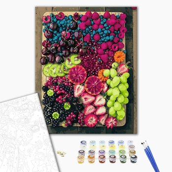 Картина по номерам Квіти - Ягідна дошка