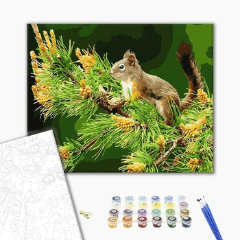 Картина по номерам Тварини, птахи та риби - Білочка