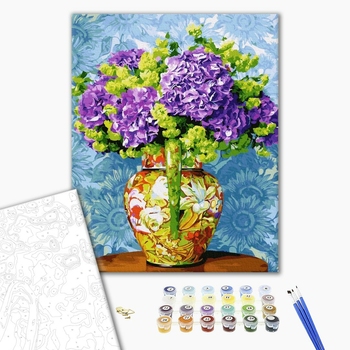 Картина по номерам Натюрморти - Яскраві квіти в вазі