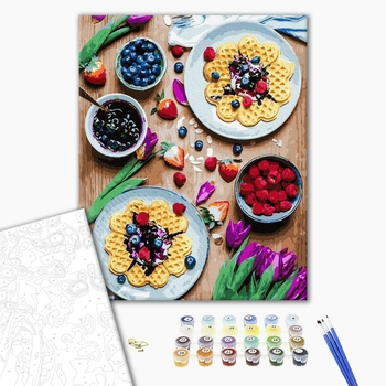 Картина по номерам Квіти - Смачний корисний сніданок