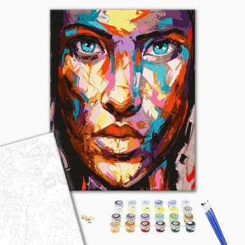 Картина по номерам Поп Арт - Портрет в фарбах