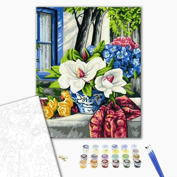 Картина по номерам Натюрморти - Квітучий стіл