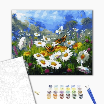 Картина по номерам Пейзажі - Літні метелики
