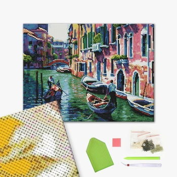 Алмазна мозаїка 40х50 - По каналах Венеції
