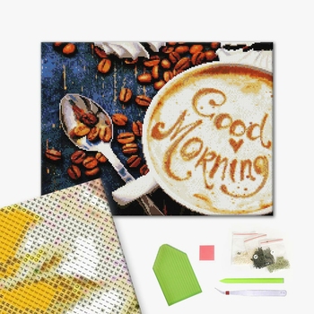 Алмазна мозаїка 40х50 - Ранкова кава