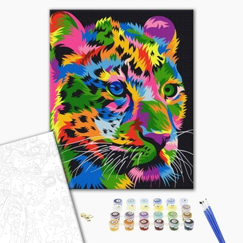 Картина по номерам Поп Арт - Плямистий леопард