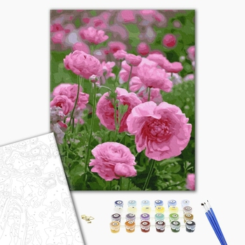 Картина по номерам Квіти - Яскраві піони