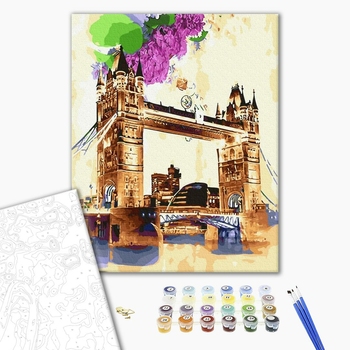 Картина по номерам Города - Тауерський міст аквареллю