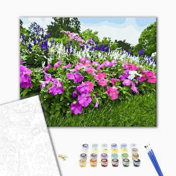 Картина по номерам Пейзажі - Квітуча петунія